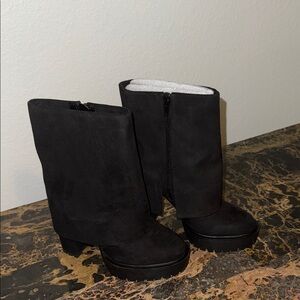 INC International Concepts Black Winter Boots
